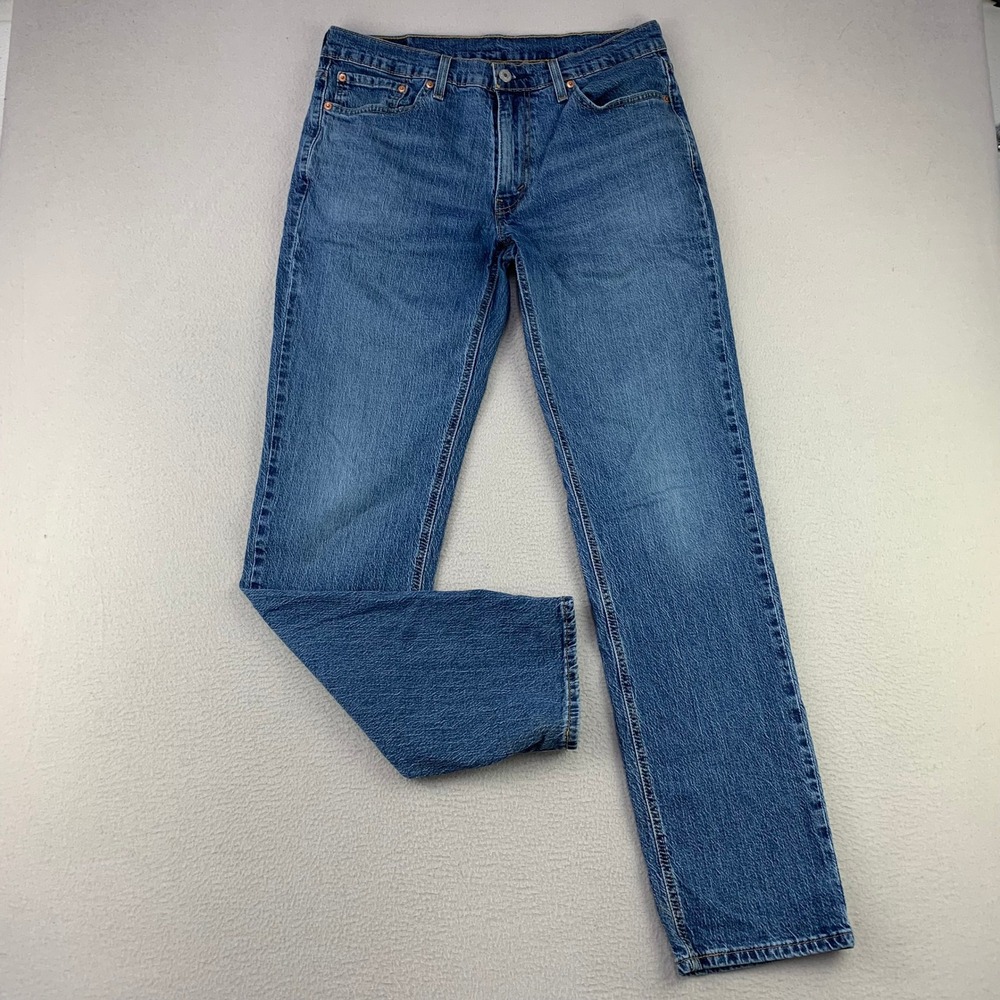 Levi's Jeans 541 Mens 33x34 Blue Faded Denim Casual Stretch Athletic Taper